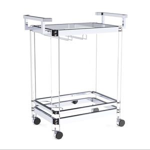 Clear and glass Bar cart